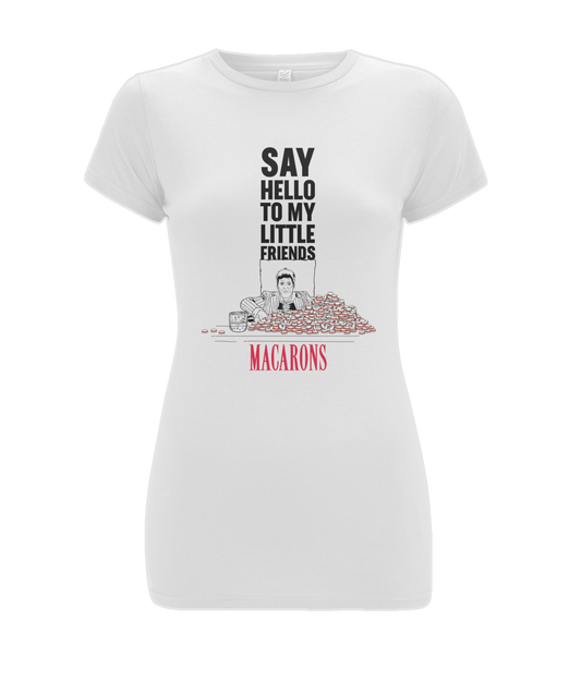 Women's Stretch T-Shirt: Macarons - Say Hello to My Little Friends