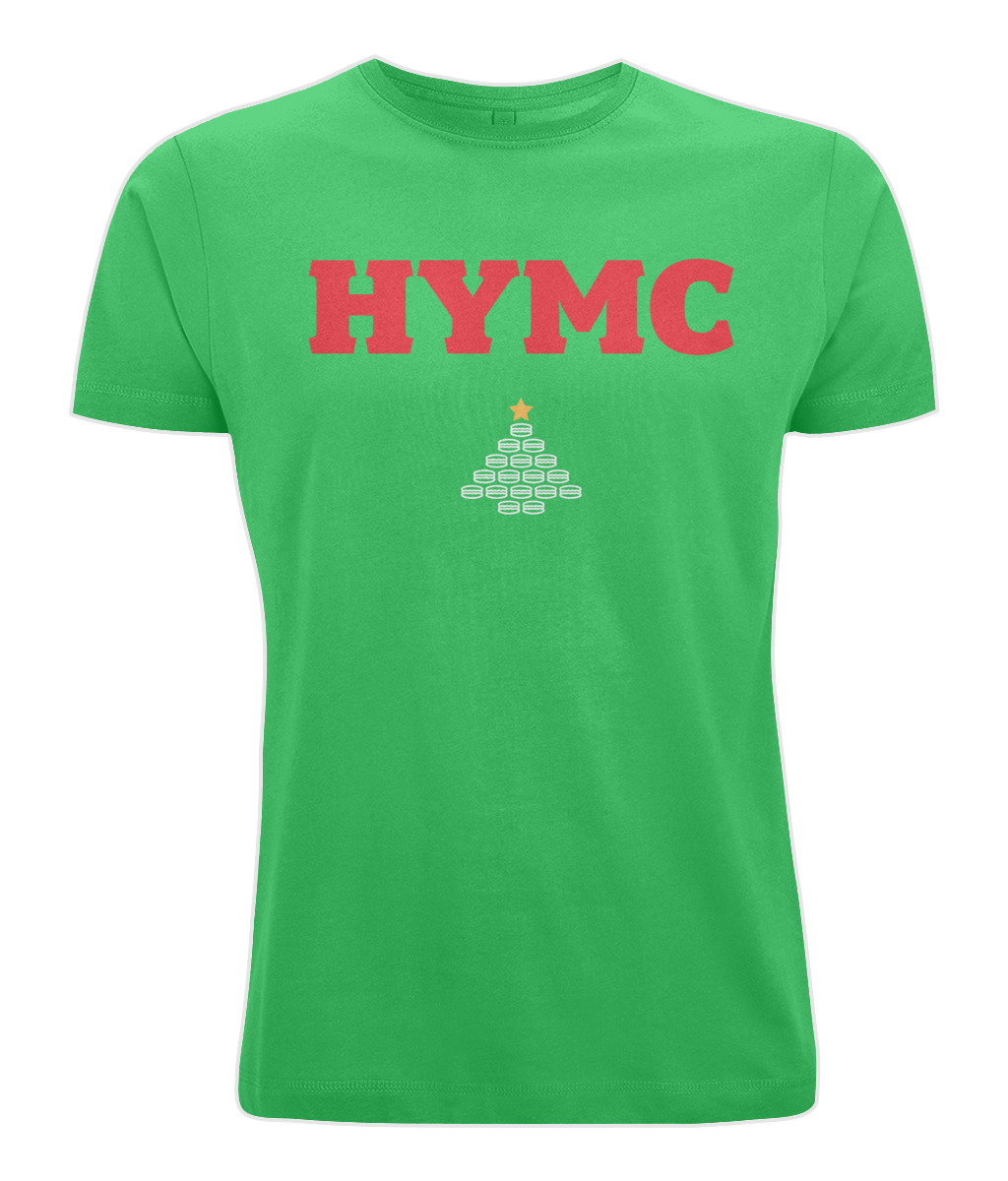 Men's Stretch T-Shirt: HYMC christmas [on drk]