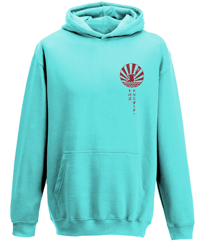 College Hoodie: T&T Sun and Sea badges [Japanese Style Print] [Back + Front]