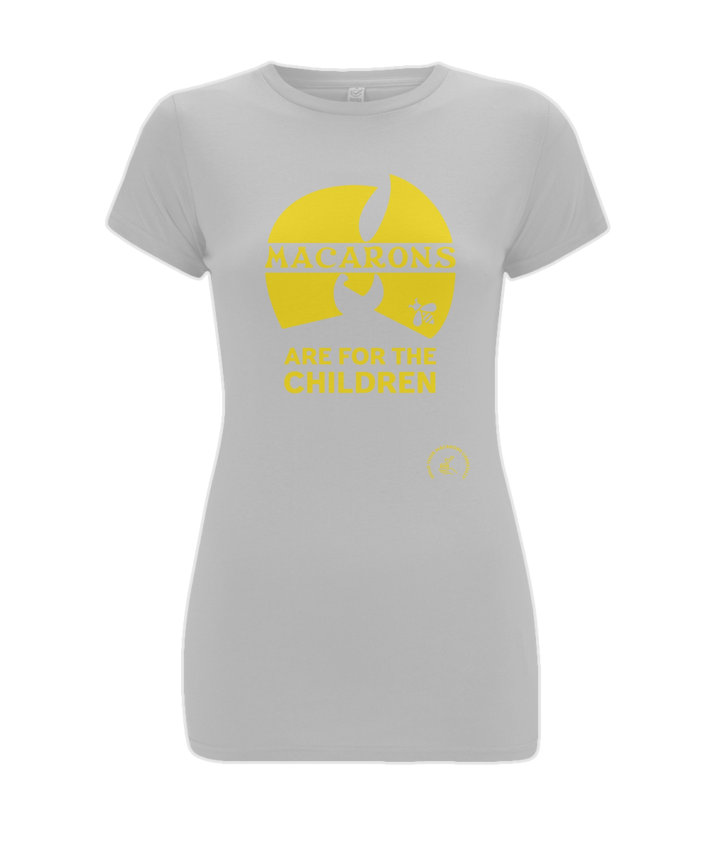 Women's Stretch T-Shirt: Mac-Tang Clan - Macarons are for the children