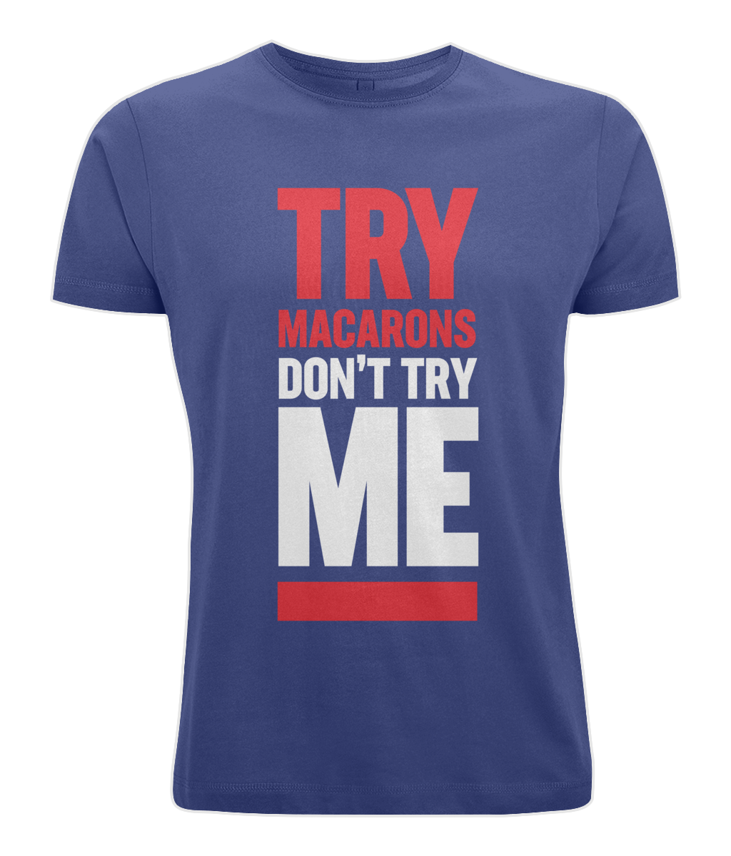 Men's Stretch T-Shirt: Try Macarons Not Me