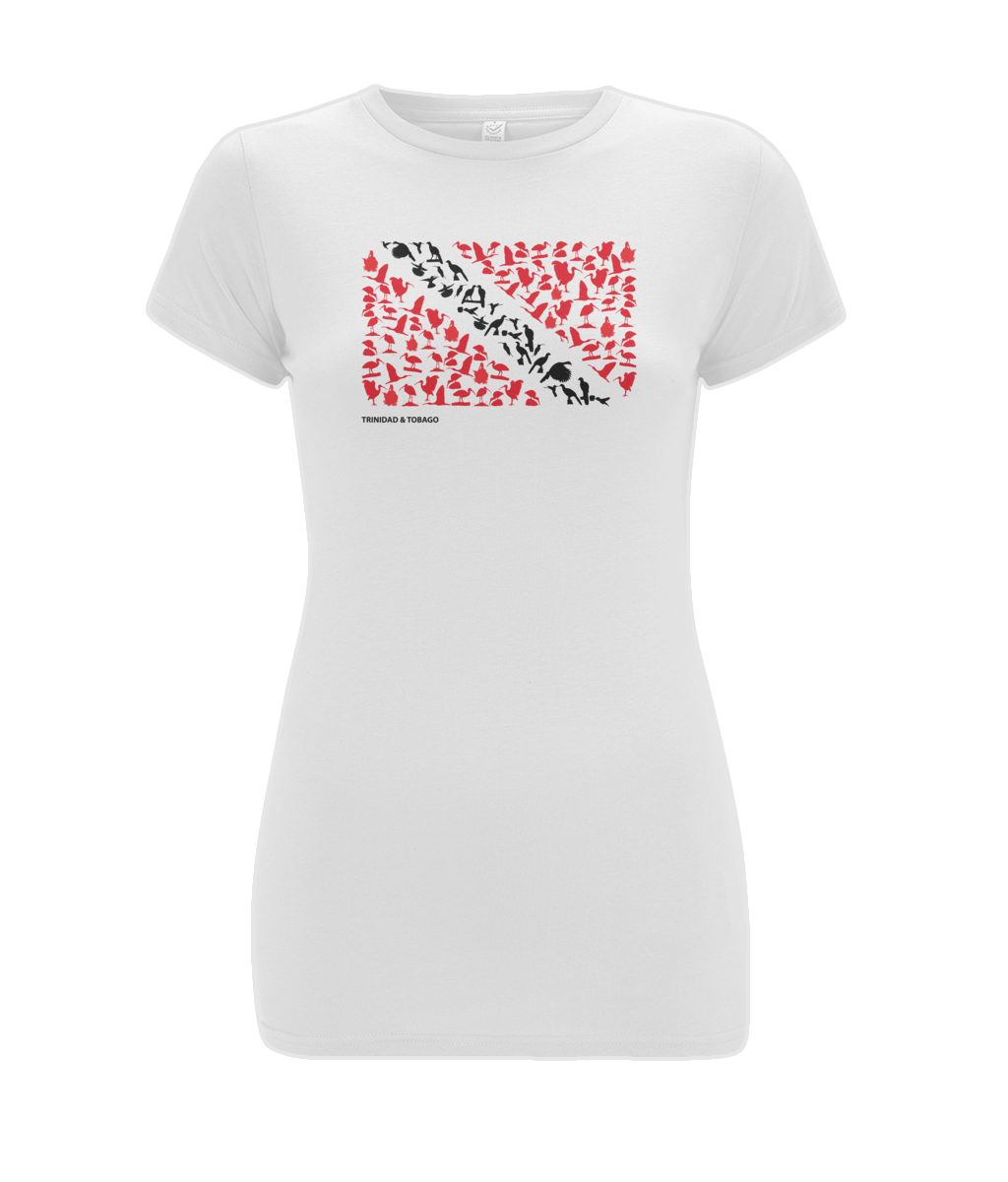 Women's Stretch T-Shirt: T&T National Birds flag