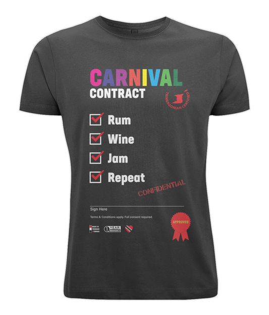 Men's Stretch T-Shirt: Carnival Contract [multi clr drk]