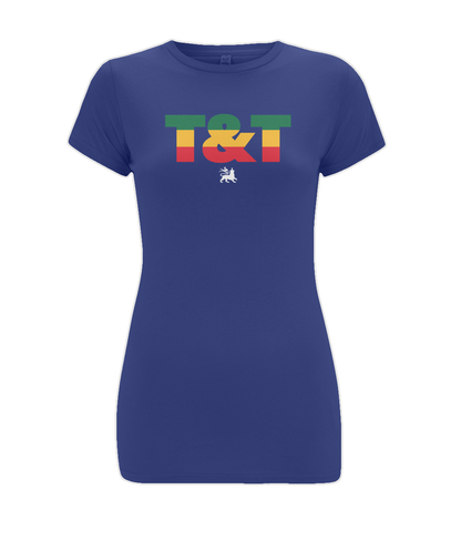 Women's Stretch T-Shirt: T&T Ice Gold and Green