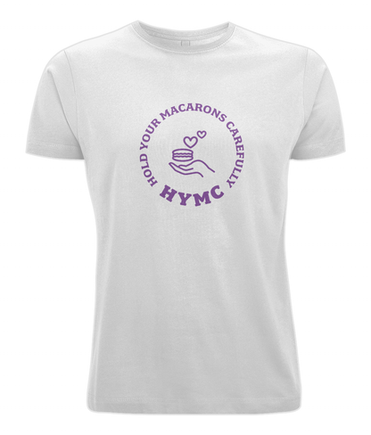 Men's Stretch T-Shirt: HYMC Badge Centre [Purple]