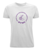 Men's Stretch T-Shirt: HYMC Badge Centre [Purple]