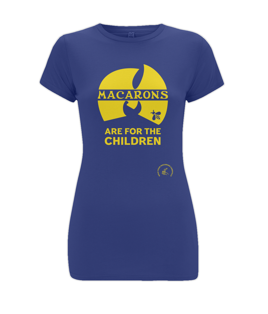 Women's Stretch T-Shirt: Mac-Tang Clan - Macarons are for the children