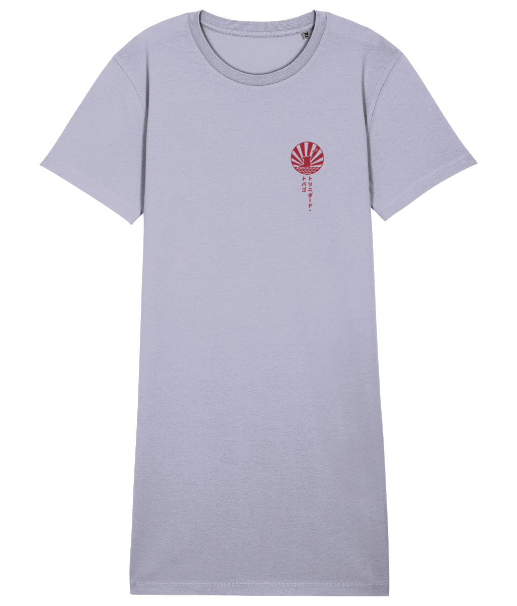 T-shirt Dress: T&T Sun and Sea Badge  [Japanese Style Print] [B+F]