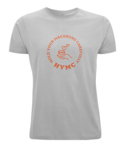 Men's Stretch T-Shirt: HYMC Badge Centre [orange]