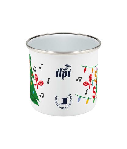 Enamel Mug 12oz: Soca Santa