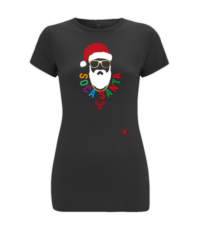 Ladies Stretch T‑Shirt: Soca Santa [TT]