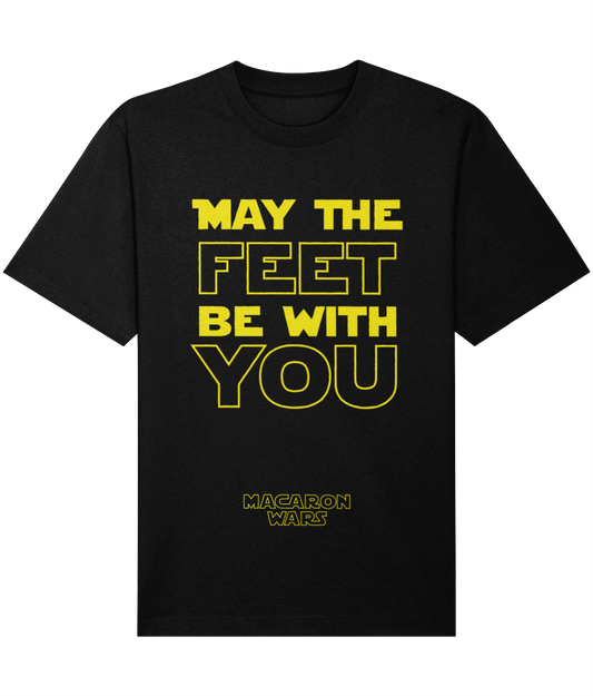 Relaxed Heavy T-shirt: Macaron Wars - May the feet be with you