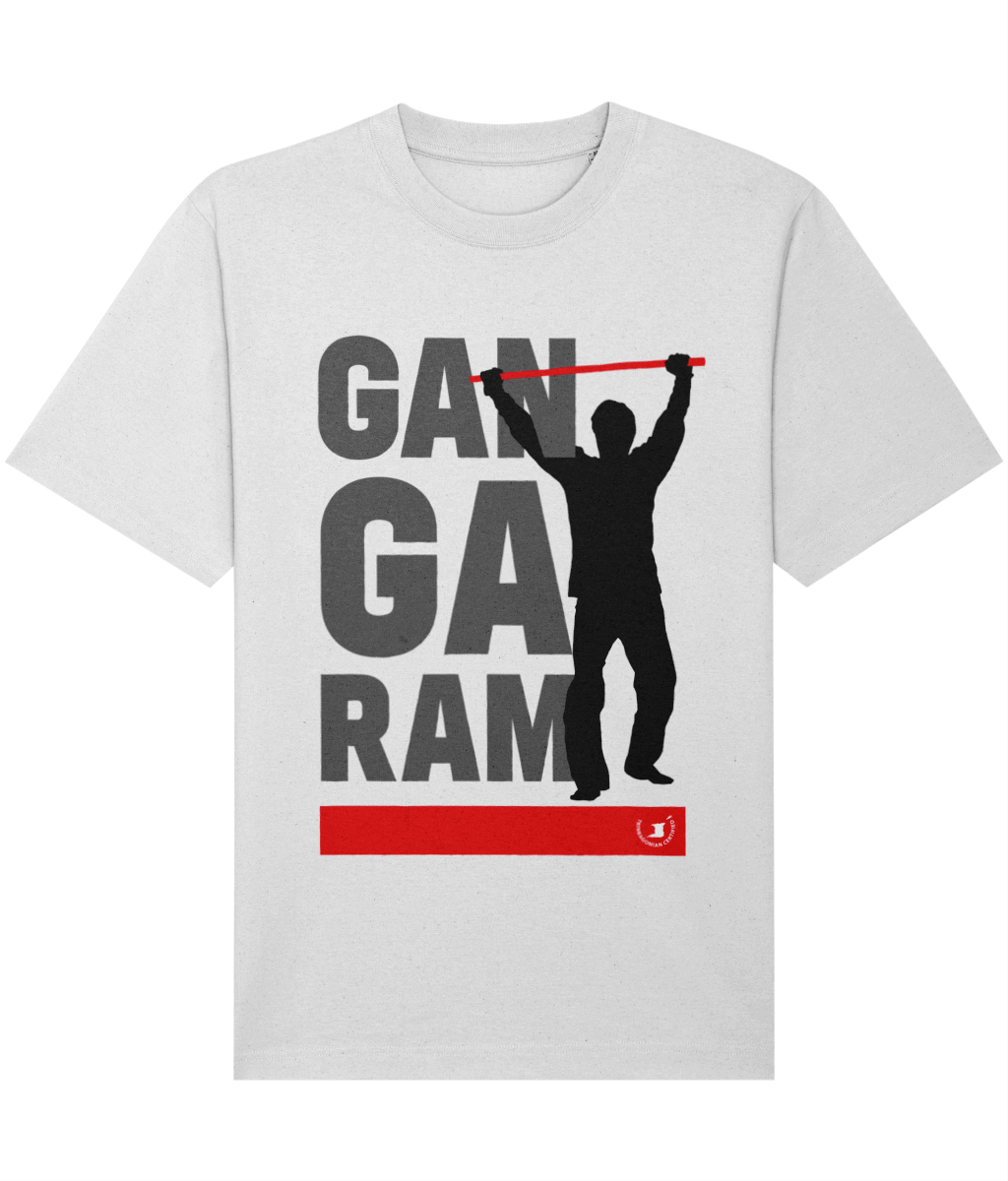 Relaxed Heavy T-shirt: Gangaram [Stick Fighting]