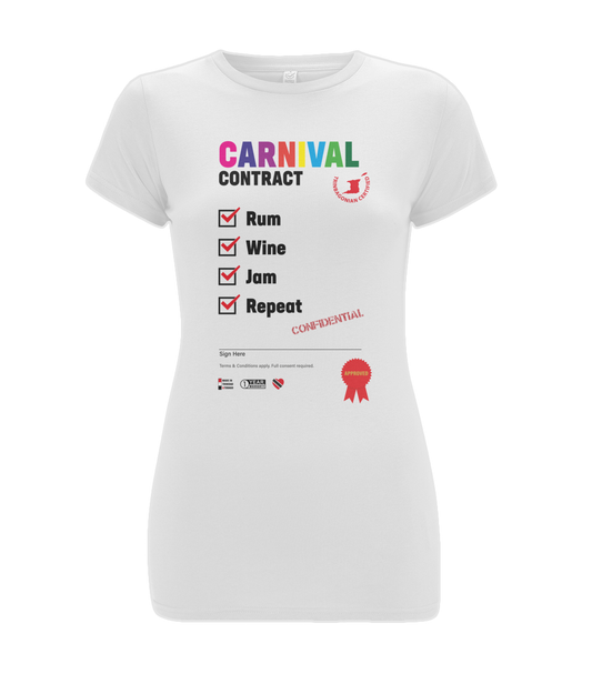 Ladies Stretch T-Shirt: Carnival Contract