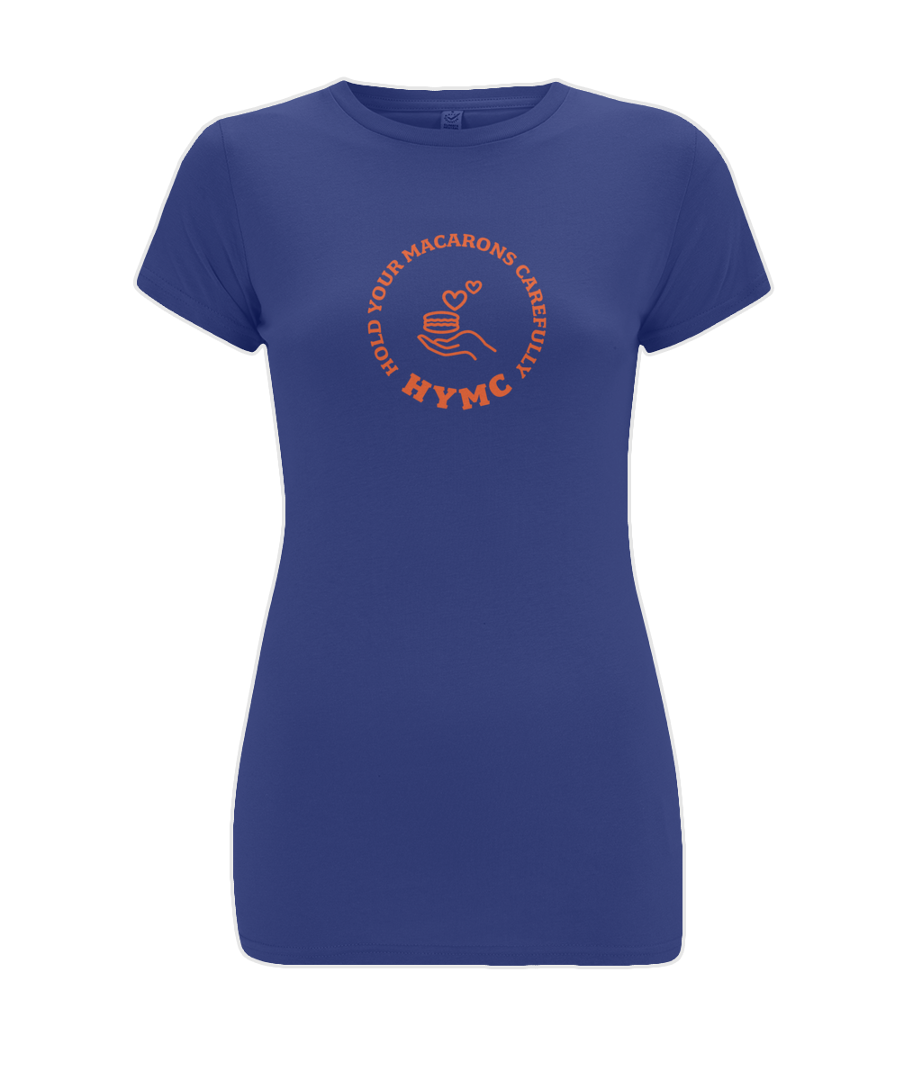 Women's Stretch T-Shirt: HYMC Badge Centre [orange]