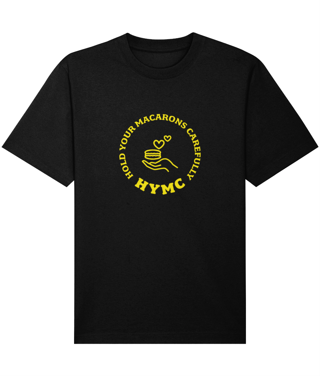 Relaxed Heavy T-shirt: HYMC Badge Centre [yellow]