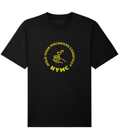 Relaxed Heavy T-shirt: HYMC Badge Centre [yellow]