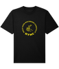 Relaxed Heavy T-shirt: HYMC Badge Centre [yellow]