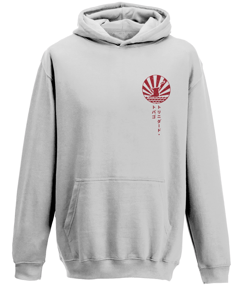 College Hoodie: T&T Sun and Sea badges [Japanese Style Print] [Back + Front]