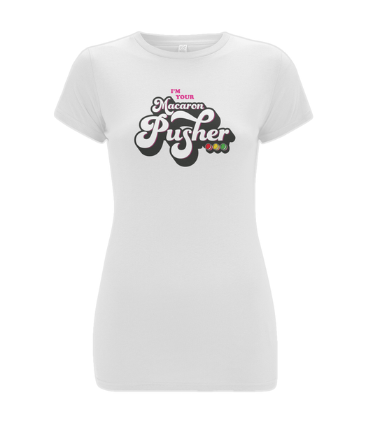 Women's Stretch T-Shirt: Macaron Pusher