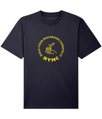 Relaxed Heavy T-shirt: HYMC Badge Centre [yellow]