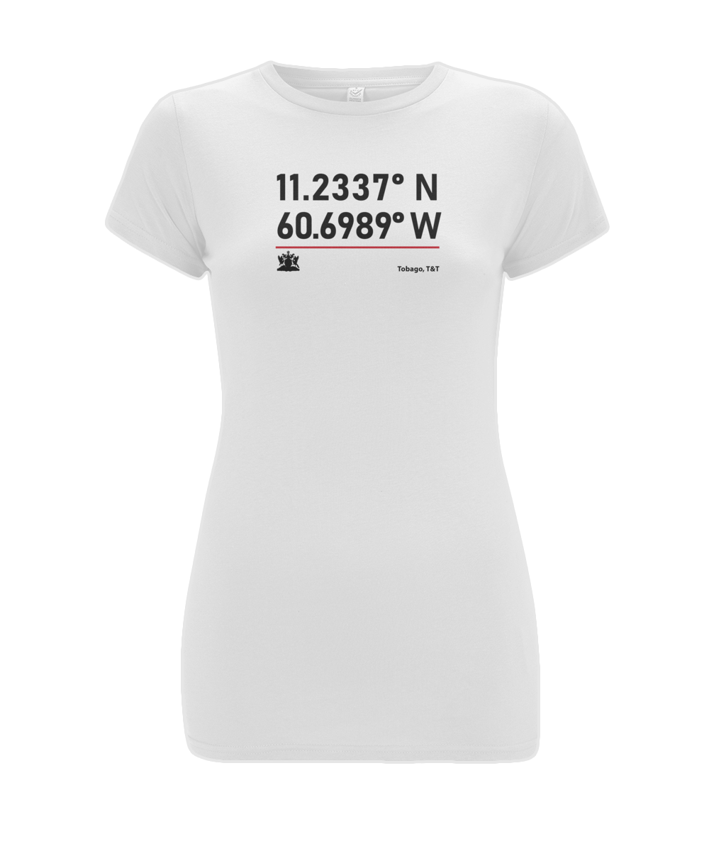 Women's Stretch T-Shirt: Tobago GPS