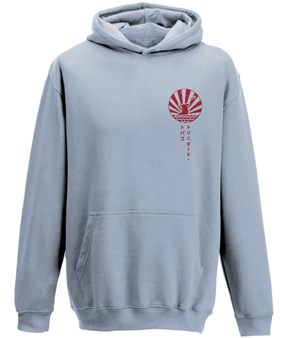 College Hoodie: T&T Sun and Sea badges [Japanese Style Print] [Back + Front]