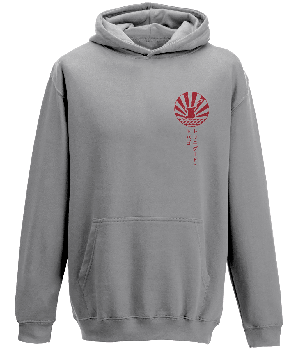 College Hoodie: T&T Sun and Sea badges [Japanese Style Print] [Back + Front]