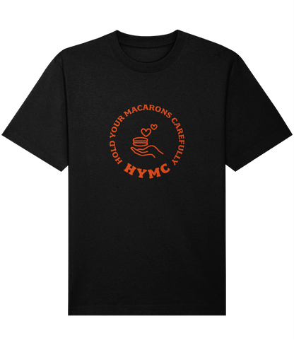 Relaxed Heavy T-shirt: HYMC Badge Centre [orange]