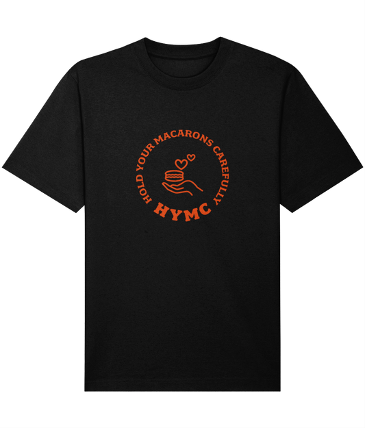 Relaxed Heavy T-shirt: HYMC Badge Centre [orange]