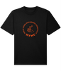 Relaxed Heavy T-shirt: HYMC Badge Centre [orange]