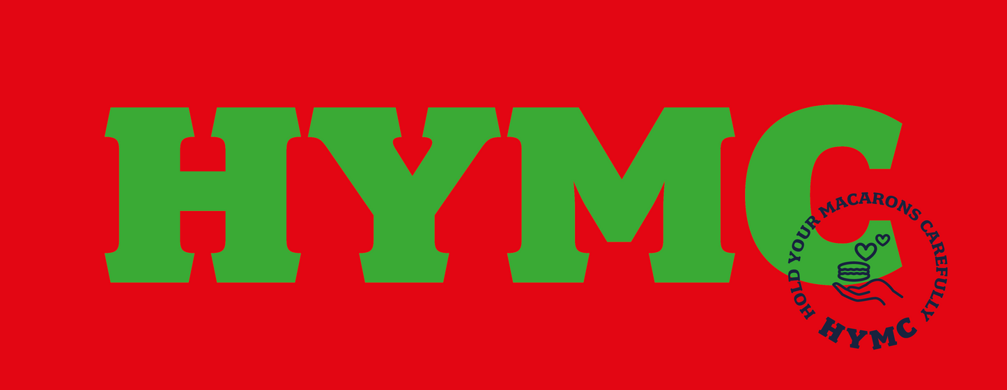Builders Mug: HYMC [Hold Your Macarons Carefully] [Red/Green/Navy]