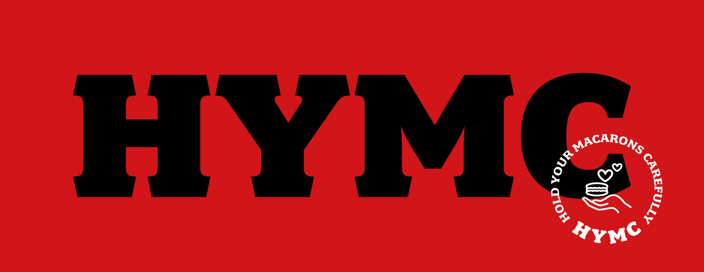 Builders Mug: HYMC [Hold Your Macarons Carefully] [Red/Black/White]