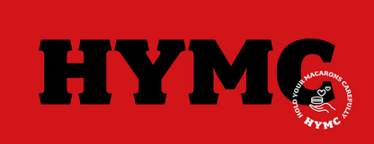 Builders Mug: HYMC [Hold Your Macarons Carefully] [Red/Black/White]